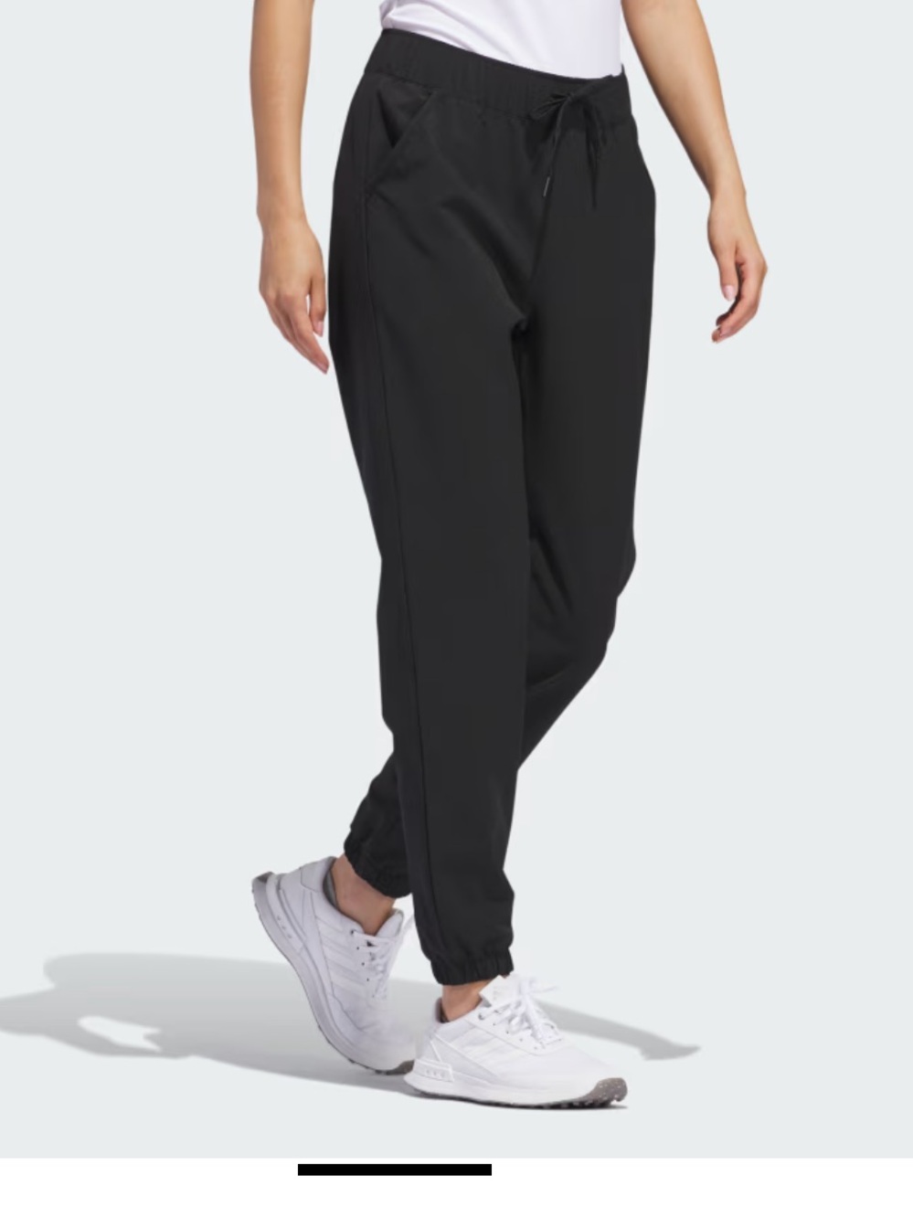 Adidas Golf Ultimate365 Black Jogger Pants Women’s Large Drawstring Athleisure